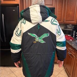 Pro Player Men's Puffer Jacket - Black, Green, and White